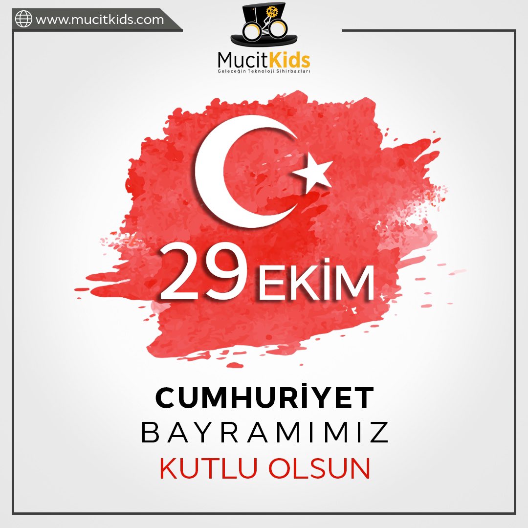 🇹🇷 Cumhuriyet Bayramımız Kutlu Olsun.. 🇹🇷

Başta Gazi Mustafa Kemal Atatürk olmak üzere, silah arkadaşlarını ve kahraman mehmetçiklerimizi saygı ve minnetle anıyoruz 🇹🇷
#29Ekim
#kodlama #robotikkodlama #çocuk #mucitkids