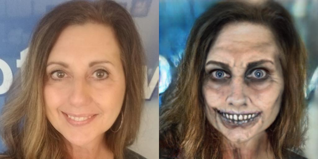 Lindakx947's tweet photo. Go ahead, have some fun! #makemeazombie https://t.co/2yKzRSNQwb #Halloween2020 https://t.co/Du8z8FtLwN