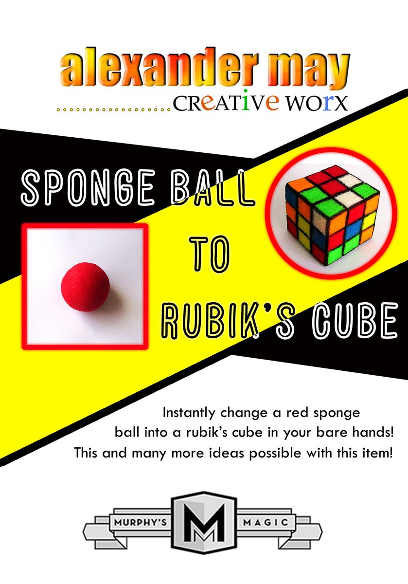 AlexanderMay_1's tweet image. About to hit the shelves of a magic shop close to you! 💥💥💥 #magic #magician #murphysmagic #rubikscube #sponge #trickortreat