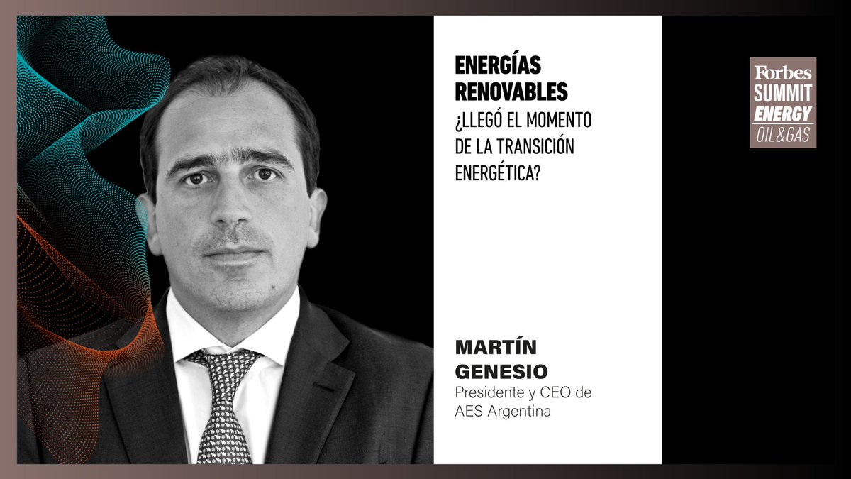 forbesargentina's tweet photo. "Más allá de la transición entre un gobierno y otro, las energías renovables tienen que ser apoyadas", dice @mgenesio, CEO de @AES_Arg, en #ForbesEnergy. "Somos uno de los países con más potencial del mundo y lo tenemos que aprovechar". Seguinos en vivo: https://t.co/BQKIUWqmaP https://t.co/Qsy7ZcNu7X