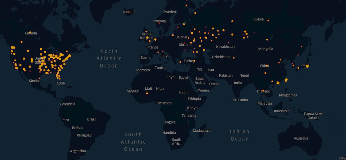 I made an interactive map where you can explore the tweets over time and by reported location  https://kepler.gl/demo/map?mapUrl=https://dl.dropboxusercontent.com/s/h454qg7rsvev0ri/keplergl_ezk643w.json only works on desktop6/23