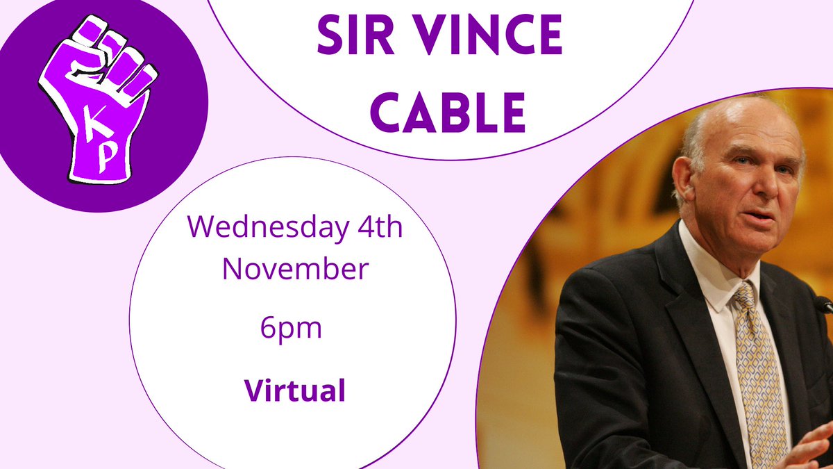 We’ve announced our first speaker of the year: <a href="/vincecable/">Vince Cable</a>! Sign up here 👉 forms.gle/1DBdZTvUN5mQ6F… 👈 We can’t wait to see you there 🎉