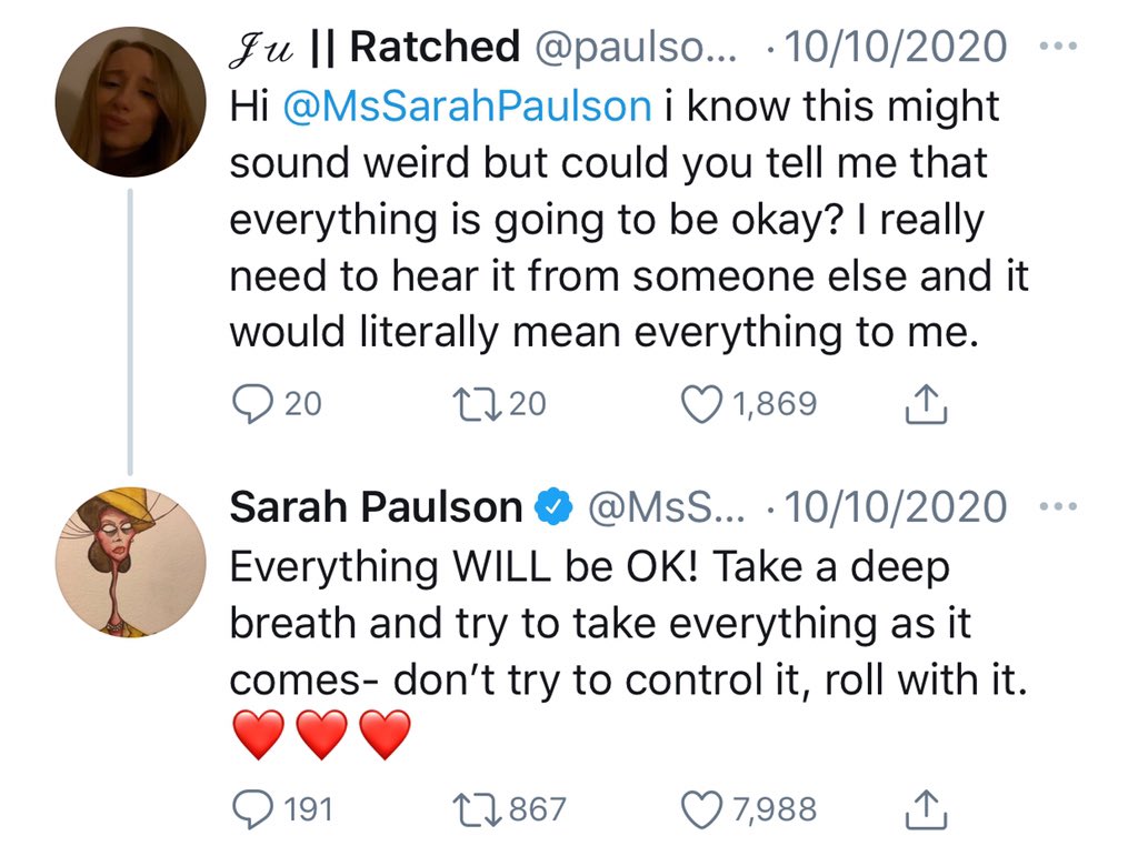 no one can hype & comfort sarah paulson stans better than  @MsSarahPaulson: a thread —