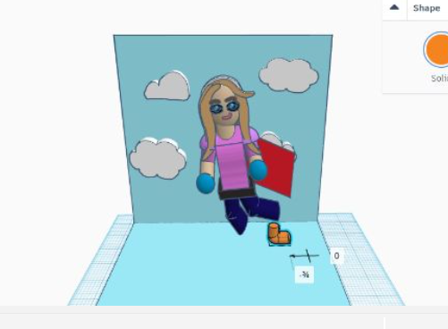 MrDeissler's tweet photo. We're designing cartoon characters in @tinkercad and this one is too awesome not to share! @Klinger_MS #1Klinger https://t.co/D6iBR7WGlK