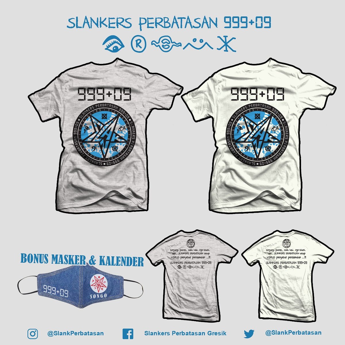 SlankPerbatasan's tweet photo. Pre order Kaos Slankers Perbatasan  999+09 
Bahan Combed 30s
Pilihan Warna 
Abu misty / Putih
Sablon Plastisol
Harga 100K
Lengan panjang +10K
XXL +5K https://t.co/IrbGMnqTzD