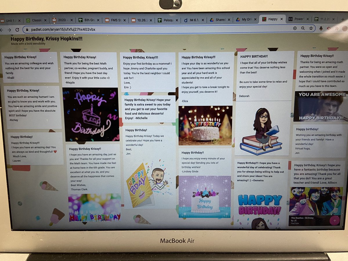 MrsHopkins220's tweet photo. When you have the best co-workers that make you feel loved even through a computer screen! Thanks to my 6th grade team and @allison_aryan for coordinating and making me feel special! 😘 #FreedomFamily https://t.co/622M1lTLeK