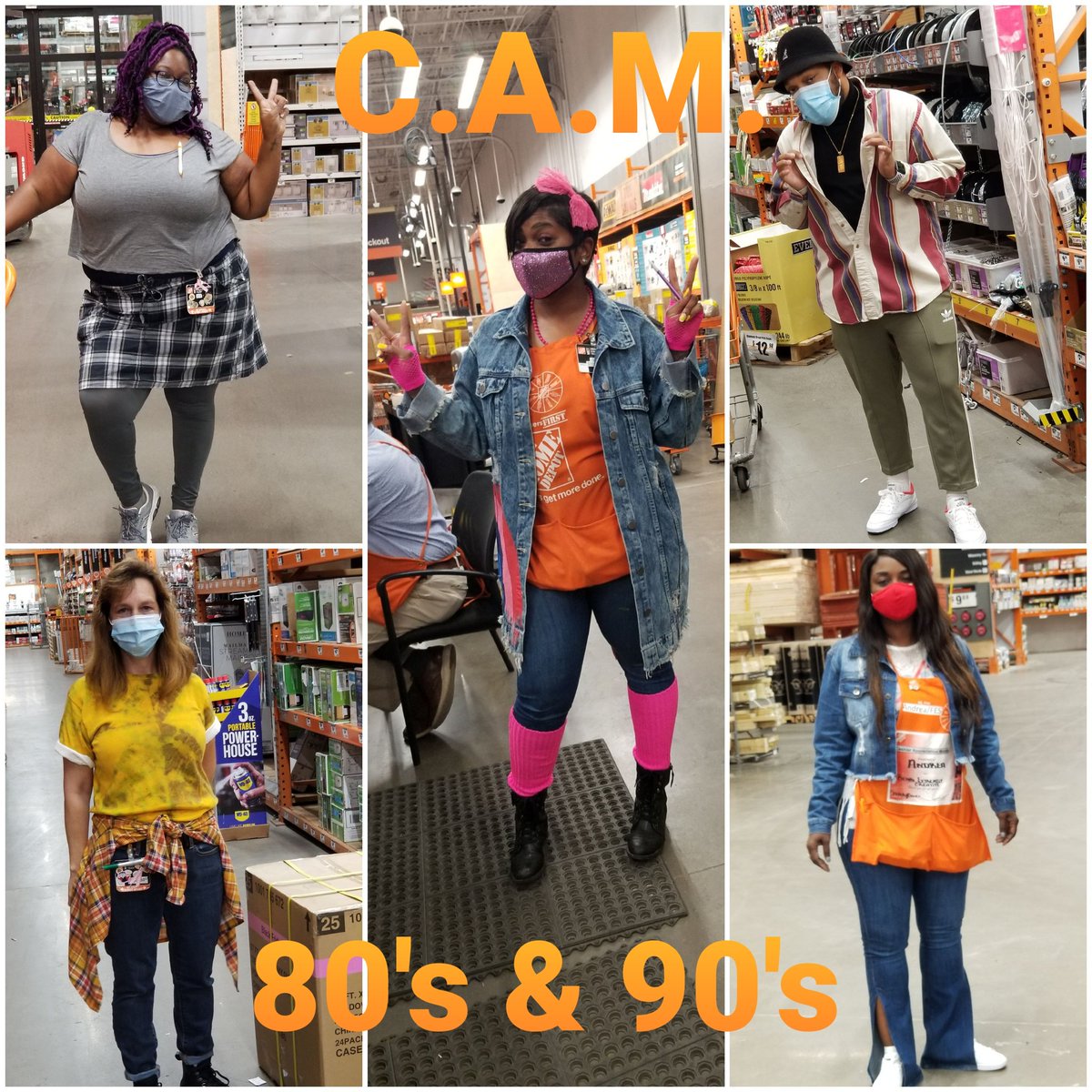 When its 80's &amp; 90's day and they show up to show out! C.A.M. Spirit week. #funwhileworking <a href="/christydumas/">Christy Dumas</a> <a href="/wilson_jeter/">Andrea Wilson Jeter</a> <a href="/0704CeCe/">Chrishaunta Freeman</a> <a href="/ChadWiseman11/">Chad Wiseman</a> <a href="/SteveLingle3/">Steve Lingle</a> <a href="/PZynedria/">Zynedria (ZZ)</a> <a href="/RSalemi/">Robbie Salemi</a>
