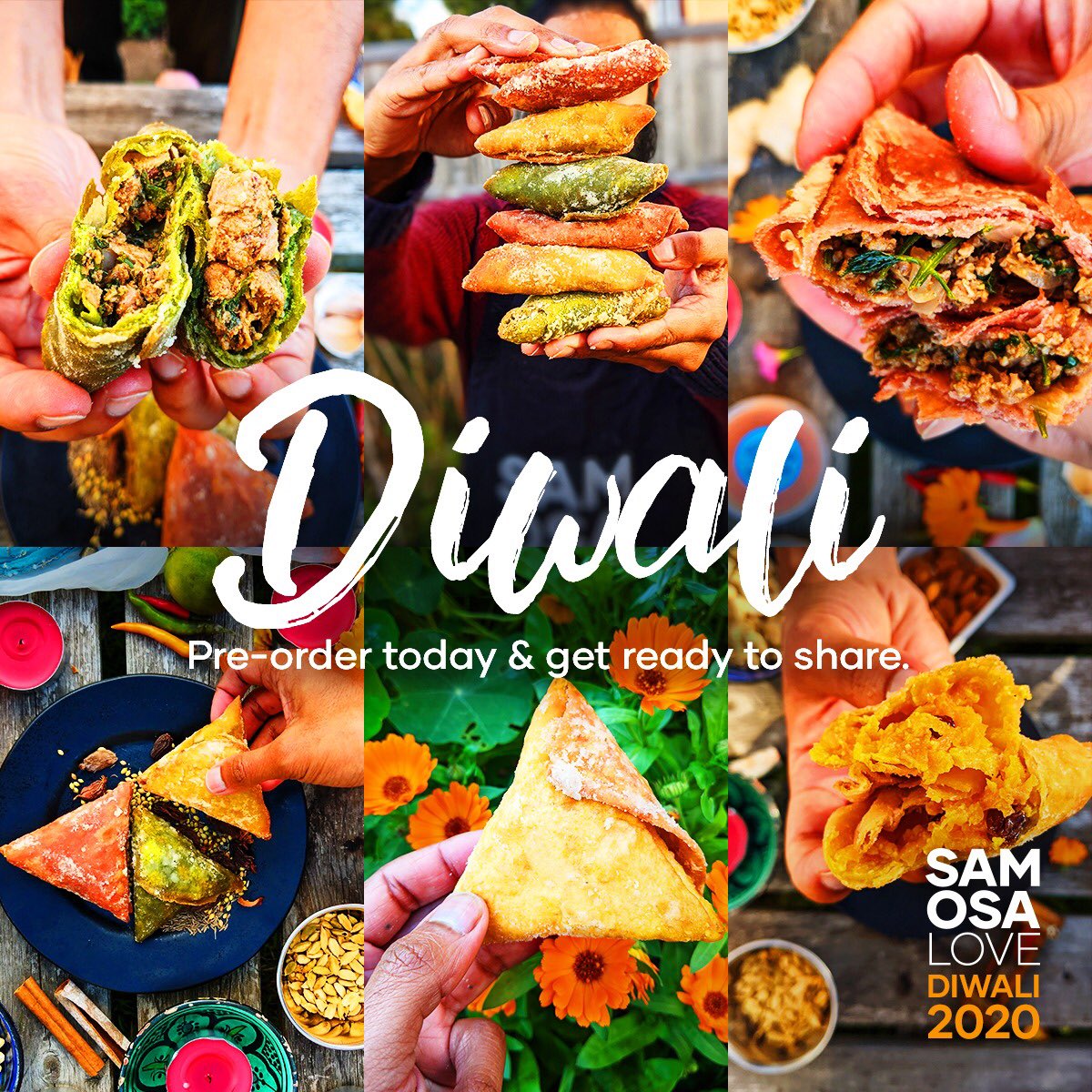 samosa_love's tweet photo. 🔺 Celebrate #Diwali with us! 

Diwali might be different this year but we can help make you make it a special occasion. Pre-order our #Samosas today &amp; get ready to share!

🕯 Choose your options-
🔥 Hot Samosas delivered in time for Diwali
❄️ Frozen Samosas ordered ahead of time https://t.co/ScMysWZmi2