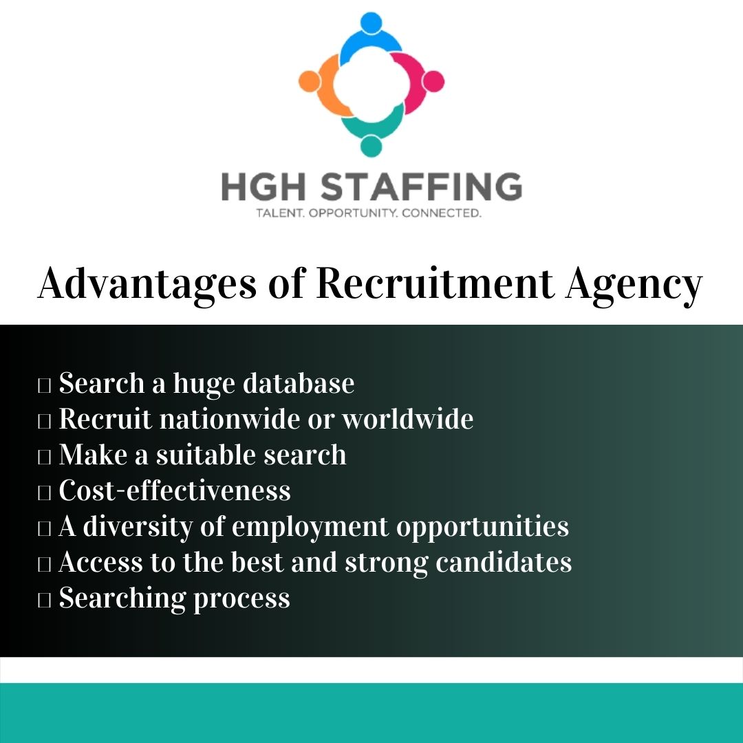 HghStaffing's tweet photo. Advantages of a Recruitment Agency

👉 Search a huge database
👉 Recruit nationwide or worldwide
👉 Make a suitable search
👉 Cost-effectiveness
👉 A diversity of employment opportunities
👉 Access to the best and strong candidates
👉 Searching process
Email us @hghstaffing.com https://t.co/fgVXWN7C3w