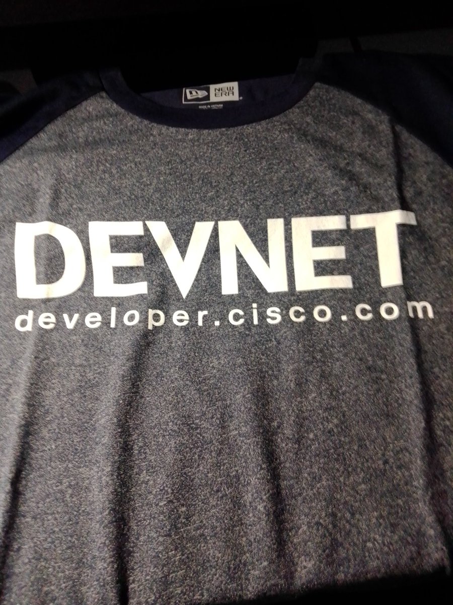 kimdoanh89's tweet image. I shared my code with Cisco #DevNet #CodeExchange, and I received in the mailbox this awesome T-shirt this morning. Many thanks !!! 😍