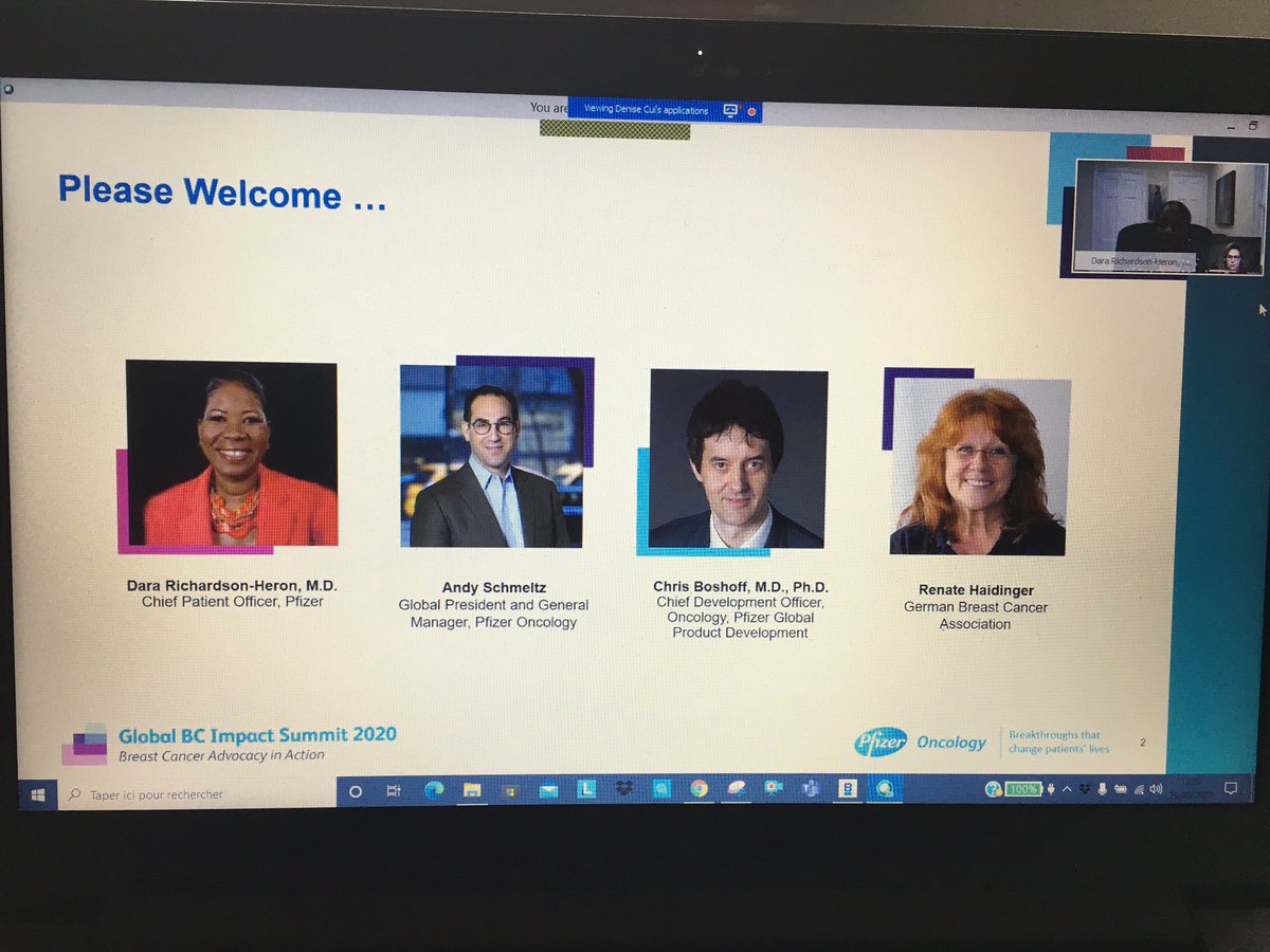 Very interesting #QandA session with some <a href="/Pfizer/">Pfizer Inc.</a> #Oncology leaders. Looking forward for our organization <a href="/reseauKsein/">Mon Réseau Cancer du Sein</a> to working even more closely with the <a href="/Pfizer_France/">Pfizer France</a> team and developing more win-win projects for the patients ! 
#breastCancerImpact
#virtualsummit
