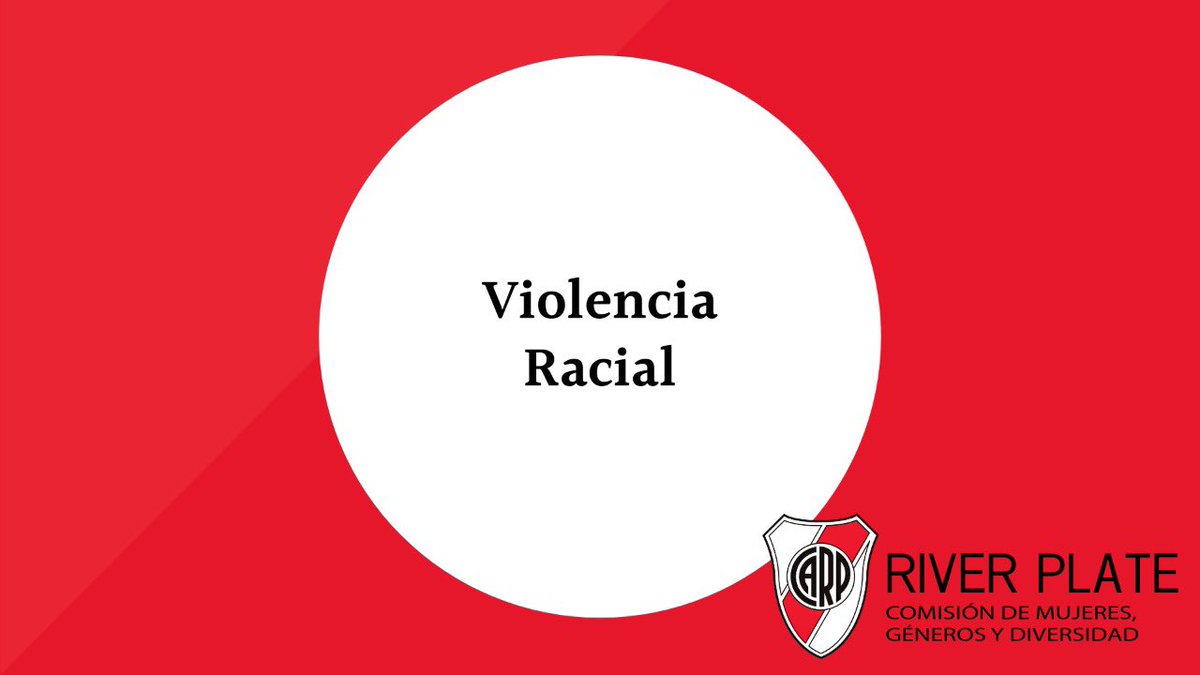 CARPmujeres's tweet photo. VIOLENCIA RACIAL.. Seguimos informándote los distintos tipos de violencia. En este caso que es la  #violenciaracial 
.
.
.
.
.
#comisiondemujeresgenerosydiversidad
#RiverPlate #violencia #INADI https://t.co/YfH4m6y5nh