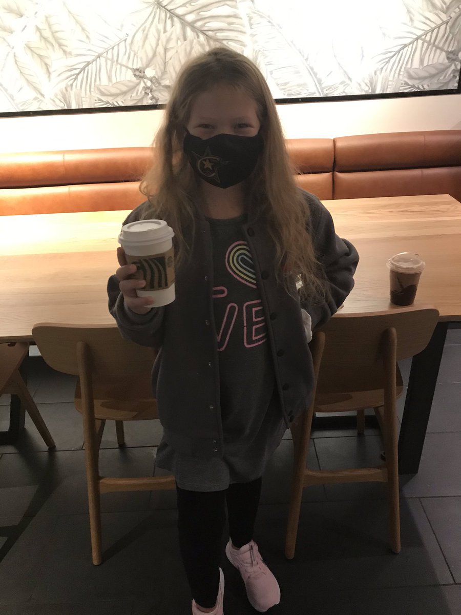 AMorrisGHS's tweet photo. It’s pj day at school but instead of sleeping in some, Rubi got up early and asked to get hot chocolate for the @canSTEM crossing guard who has been keeping her classmates safe in this cold weather. #BeTheLight #gcisdunity #RedRibbonWeek2020 #futuremustang @ChampionCheerAS https://t.co/sc2D7p0cy8