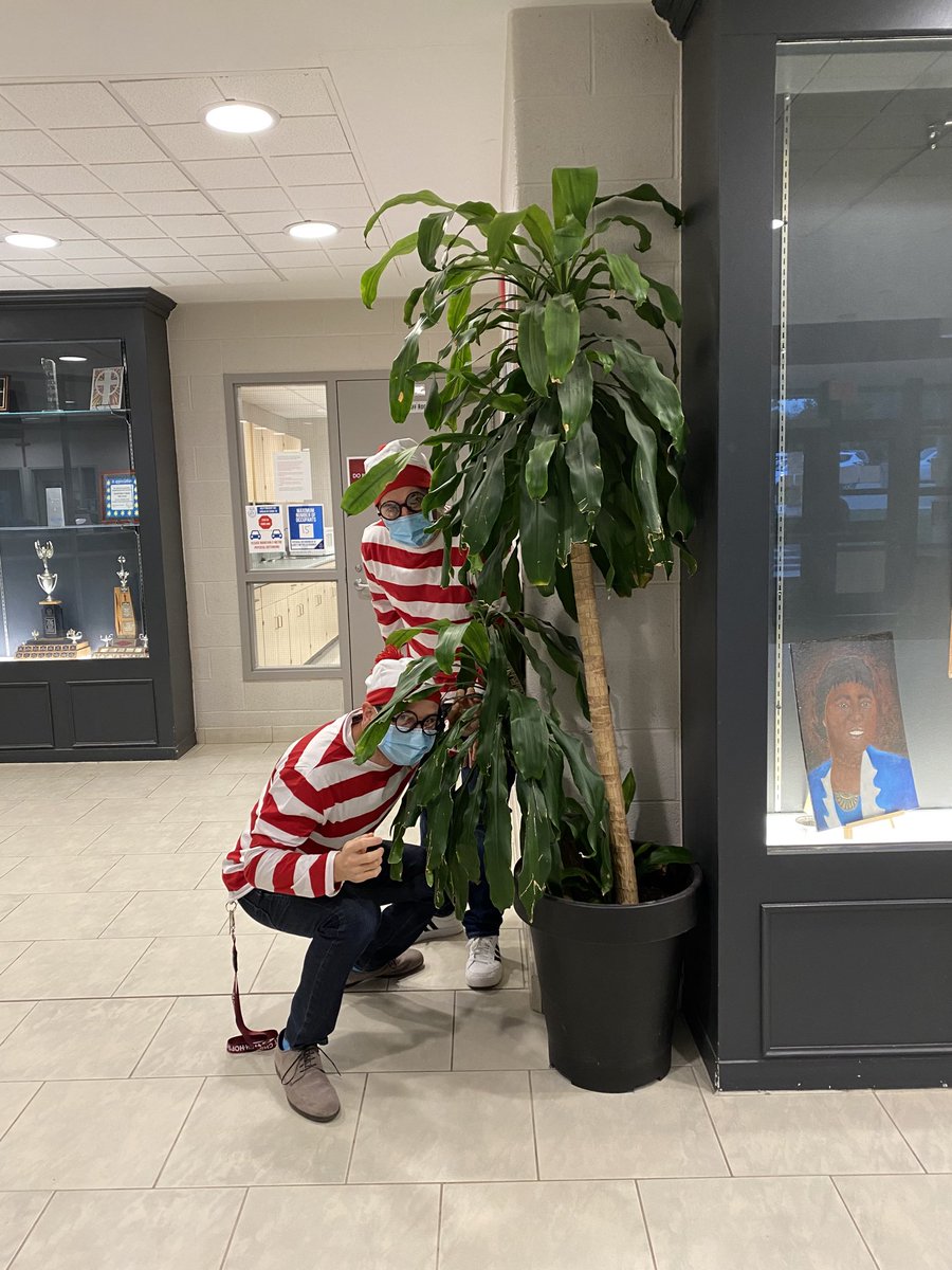 SacredHeartCHS's tweet photo. Where’s Waldo?  In the halls bringing Halloween spirit to Sacred Heart. https://t.co/ajQnugkhcL