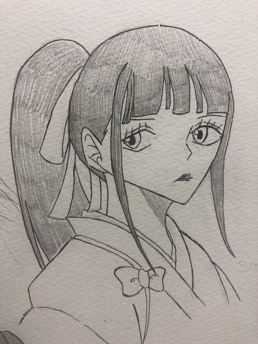 Liquor 緋弾済み Onepiece お菊 菊の丞 イラスト アナログ デジタル 色無し デジタル 色有り お菊ちゃん可愛い