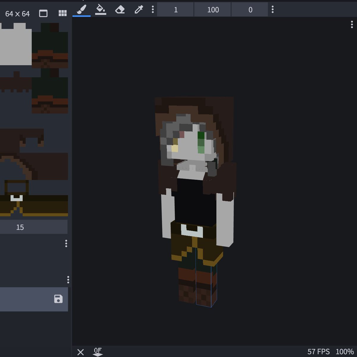 Shirotamaya_64's tweet photo. 適用方法知らんけど試しに作ってみたCute Mob Models風ののHunter Illager。
ドット見てたら下半身辺りの解釈が間違っていたことに気づいたけど、間違った解釈の方も気に入ってはいるからこっちにしようかな https://t.co/wntLofR4or
