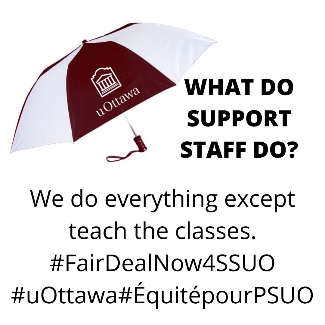 PacoLalovic's tweet photo. Jour 9 et toujours en grève, alors que nous aurions pu soutenir nos collègues profs, aider nos étudiants et contribuer à notre succès commun. 
So many things we could be doing, and yet we're still waiting. #clansyndical
#thirteenhundred #FairDealNow4SSUO #uOttawa #ÉquitépourPSUO https://t.co/uSf0sGNeAF