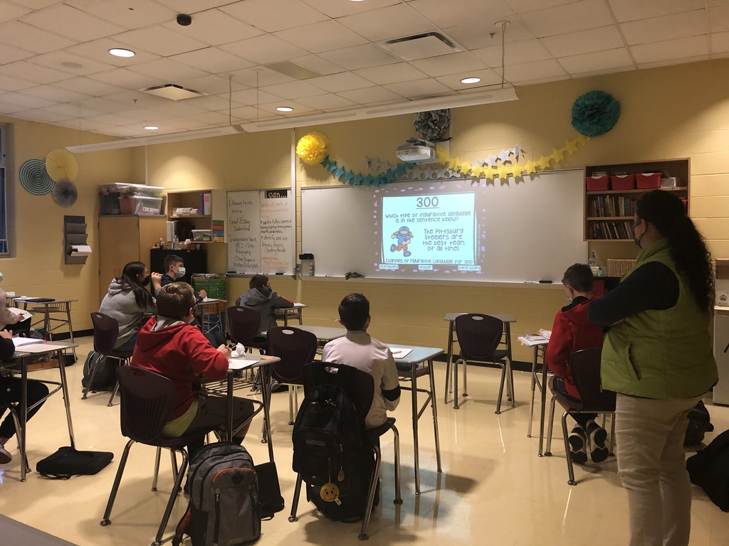 McBurg_MS's tweet photo. https://t.co/uGEEtJnAYS.JEOPARDY!! Figurative language jeopardy with Mrs. Hoellrich and Mrs. Harvey today! (They beat me!) #KnowOurWhy https://t.co/U4MmxQFhCh