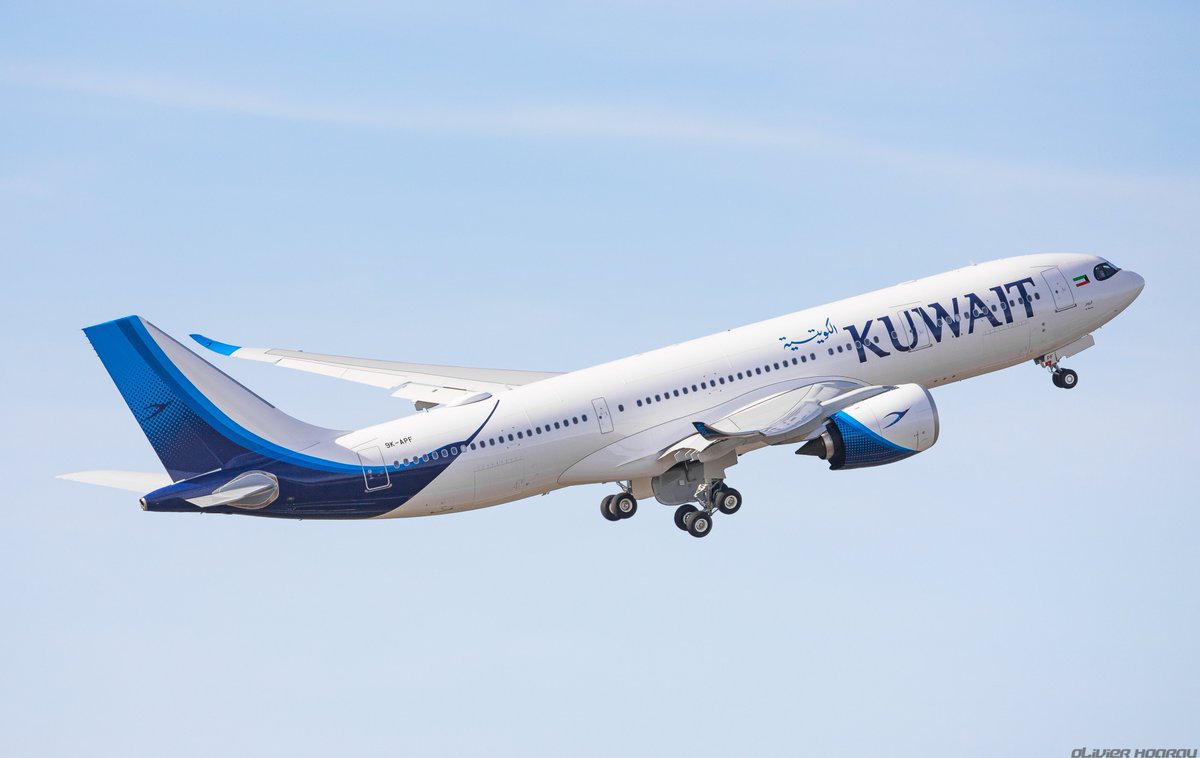 OlivierHoarau's tweet photo. 🇰🇼✈️Delivery today of the two first #A330800 for #KuwaitAirways 🎉 #9KAPF &amp; #9KAPG taking off from #Toulouse to #KuwaitCity this morning 😍 Congrat's @Airbus and @KuwaitAirways ✈️
#Avgeek #Firsttofly #A330neo #A330 #Airbus #Aircraft #Wemakeitfly https://t.co/dfez87A558