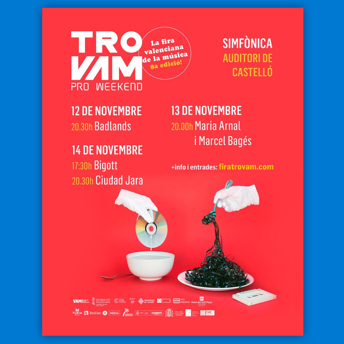 📣 Ja podeu consultar la programació de la #firatrovam 2020 al nostre web!
🎟 Entrades ací: firatrovam.com/horaris-2020/
😷 Serà una edició marcada per la COVID-19 i els aforaments i les mesures de seguretat seran rigorosament controlades.
#aramesquemai #quenoparelamúsica