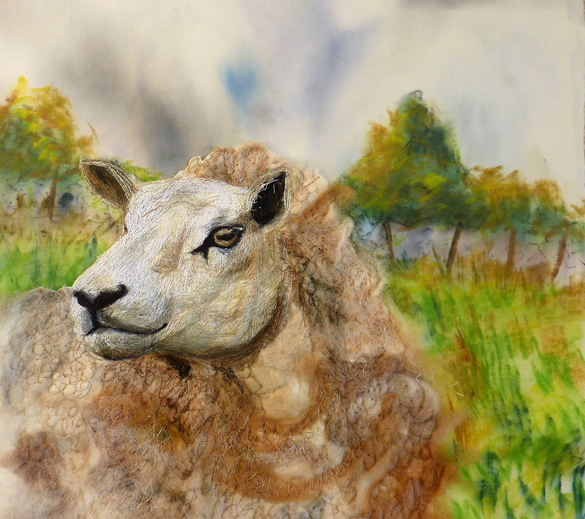 ProjectBaaBaa's tweet photo. Our #WoolPortrait Exhibition of #SheepBreeds, created by @KathyRossArt is OPEN!!!
View here: https://t.co/QE80Pg6vsz.
Created using needle felted sheep wool with hand & machine embroidery. All works are available to buy through our website ๐
@galway2020 #WoolShowcase https://t.co/YH2dkcjMzo