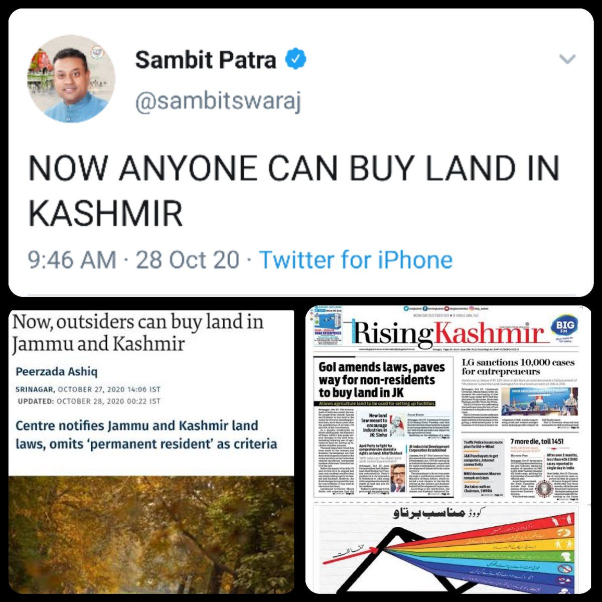 THE HYPOCRISY OF  @RSSorg RE: J & K.Taking a detour in the series. To be honest, forced by the chatter in the RW ecosystem. It's either "Welcome to J&K" or "Now we can buy land in J&K". It's wrong at so many levels. First, J&K, till the other day, wasn't the only piece of land+