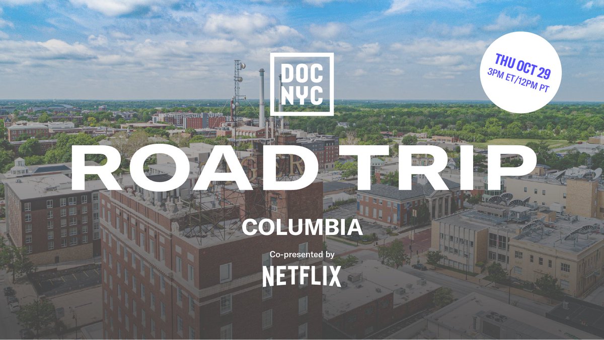 DocJournalism's tweet image. The Murray Center joins the DOCNYC Road Trip today live from Columbia at 3 pm EDT/2 pm CDT. Robert and I, along with two of our current students, will talk about what we&apos;re doing on the documentary front here in Columbia. See it on DOCNYC&apos;s Facebook page: facebook.com/DOCNYCfest/