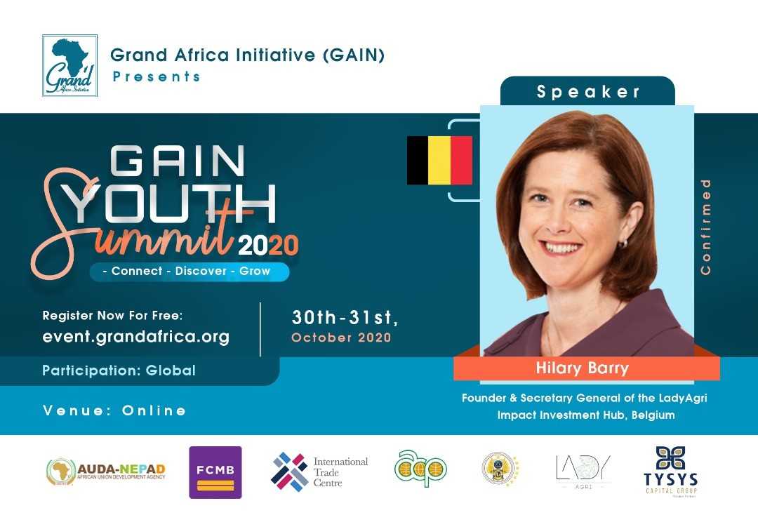 LadyAgri's tweet photo. SG @HilaryB_Eorpa attending #GAINYOUTHSUMMIT2020 tomorrow! @GrandAfrica_Ivirtual summit focused on creating a platform for youth to Connect and Grow! sessions will focus on helping #Youth succeed in #Entrepreneurship  #grandafricainitiative #GAIN 
 Link: https://t.co/PwHV7g3ngf https://t.co/rru1tSmAoD