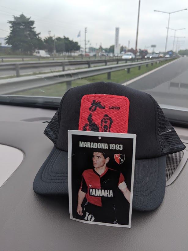 Months later, I texted him with news: "I'm coming to Argentina to see Newell's". Fast forward to 29/10/2019 & I'm in his car leaving Ezeiza Airport in Buenos Aires on the Ruta Nacional 9 headed for Rosario, 300km away. Newell's were playing Maradona's Gimnasia that evening.