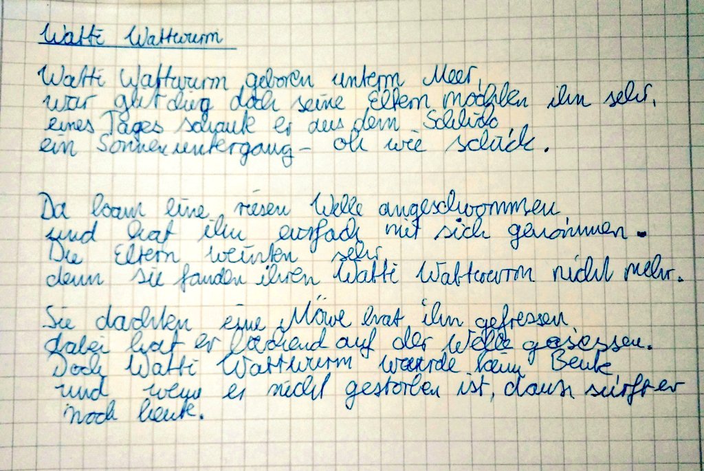 Das Ergebnis von k1 zur Aufgabe:
"Dichte etwas zum Thema Nordsee"
Das ist mein Sohn!!! 😊🌊
(published mit seiner freundlichen Genehmigung!)
#pride #poetry #nordsee #lyrik https://t.co/9QLMSoEX25