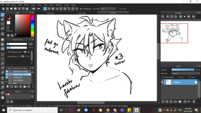 i missed drawing my hq oc sm :< 