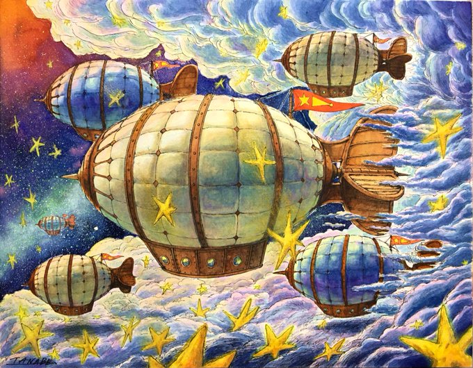 飛行船のtwitterイラスト検索結果 古い順