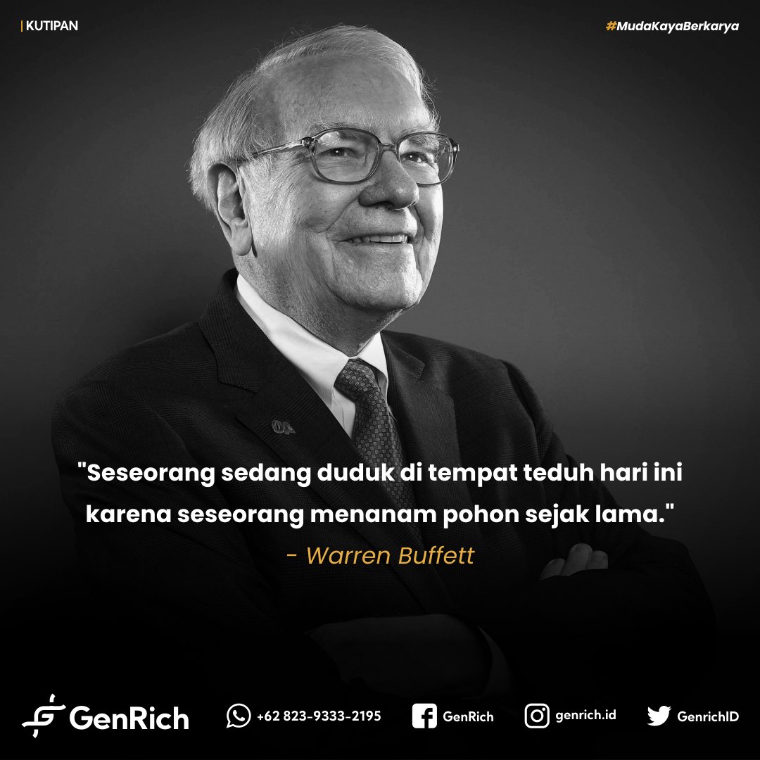 GenrichID's tweet photo. Ini tentang prospek jangka panjang yang dibutuhkan seseorang untuk berhasil dalam berinvestasi.
โ โ โ โ โ โ โ โ โ
Ketika kamu menunda kepuasan di masa sekarang, berarti kamu berinvestasi di masa depan.
โ โ โ โ โ โ โ โ โ
#GenRich #GenerasiRich #MudaKayaBerkarya https://t.co/lKVaspWNUv