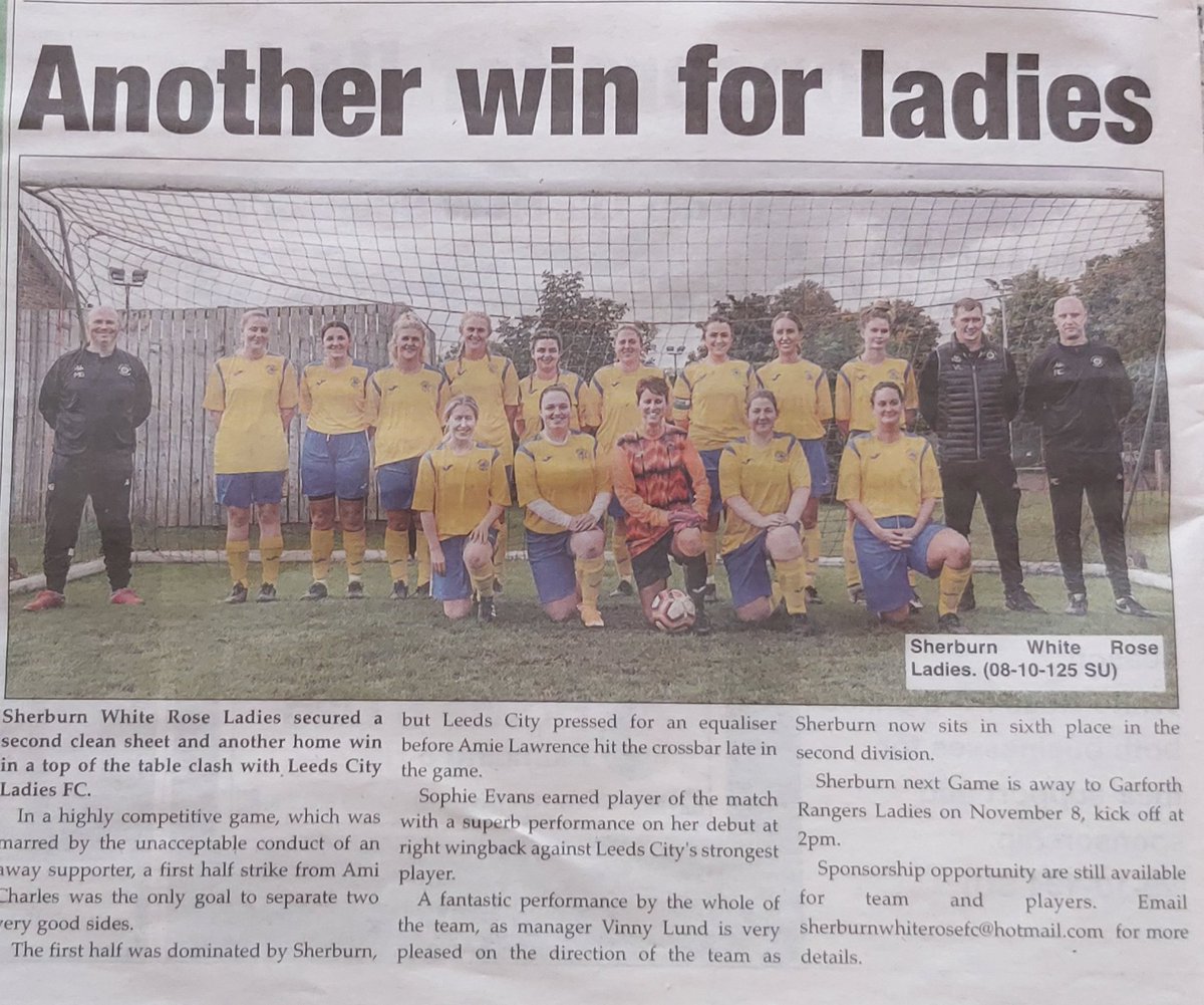 ⭐Back page of this week <a href="/selbytimes/">barry</a> paper 👍
#UpTheRose #showyoursupport #uptheroses