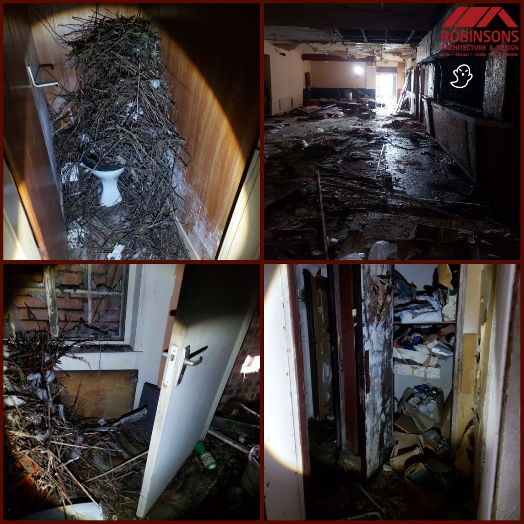 #HappyHalloween 

A building the Robinsons Architecture &amp; Design team have been tasked with or shots from a scary movie? 👻

Here are some shots our Design Manager, Andrew, took recently whilst doing a survey of a huge former pigeon fanciers pub.