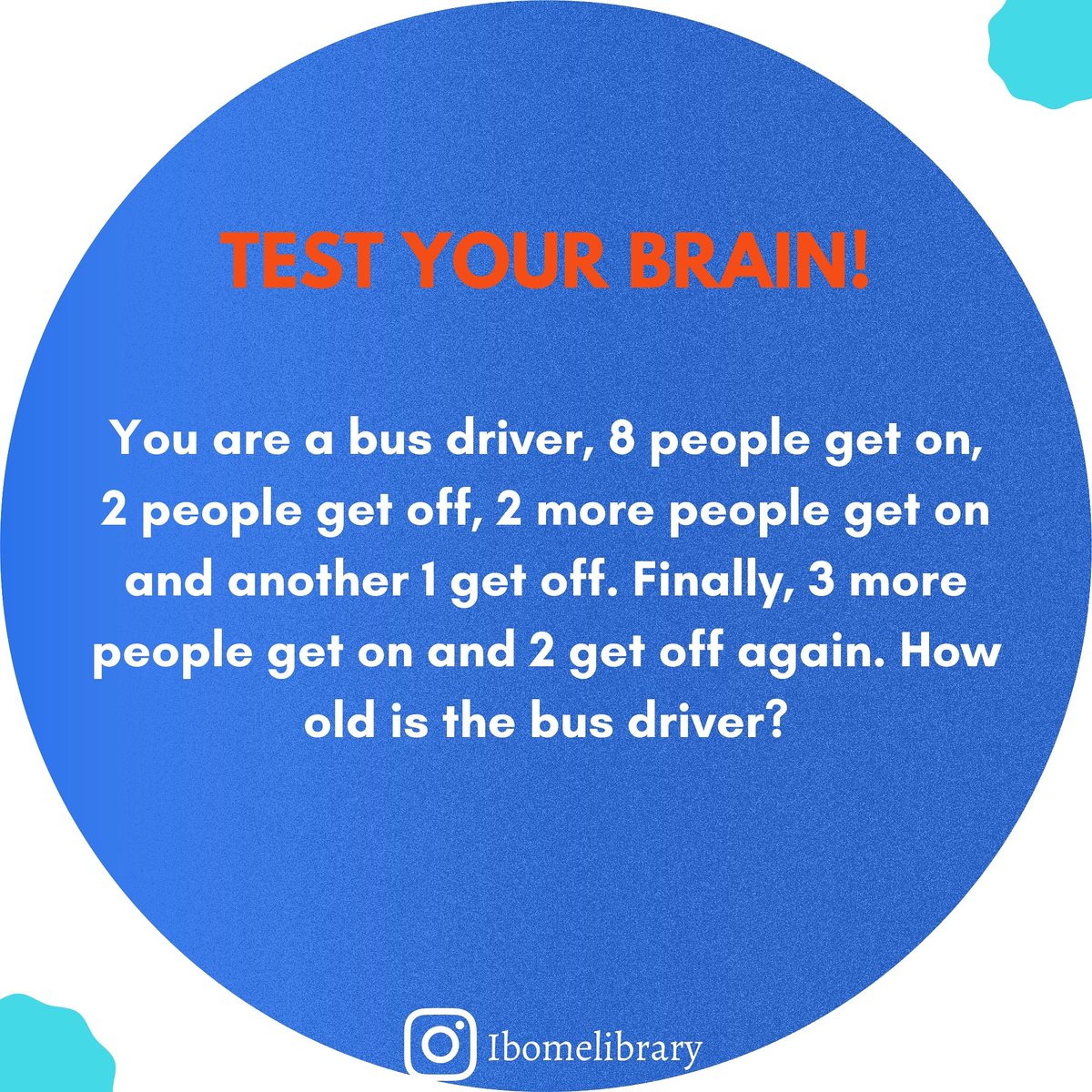 theIbomelibrary's tweet photo. Can you solve this Brain Test?
Share your answers below let's see!
#thursdayvibes #thursdayfun #funphotos #Ibomelibrary #Brainteaser https://t.co/UmriUlOVrH