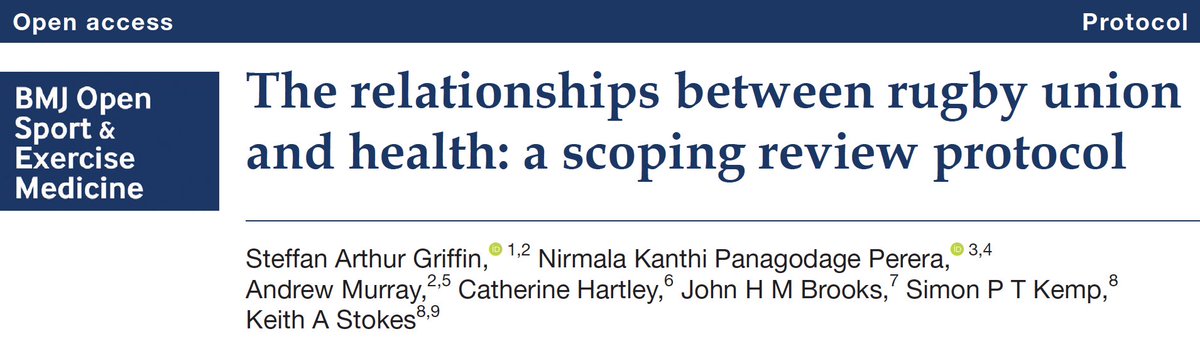 So we decided to undertake a scoping review - a type of study that is broad in nature and frequently used to & #39;map out& #39; research areas. We followed gold-standard frameworks and published our protocol in  @BMJOpenSEM as per best practice  https://bmjopensem.bmj.com/content/5...