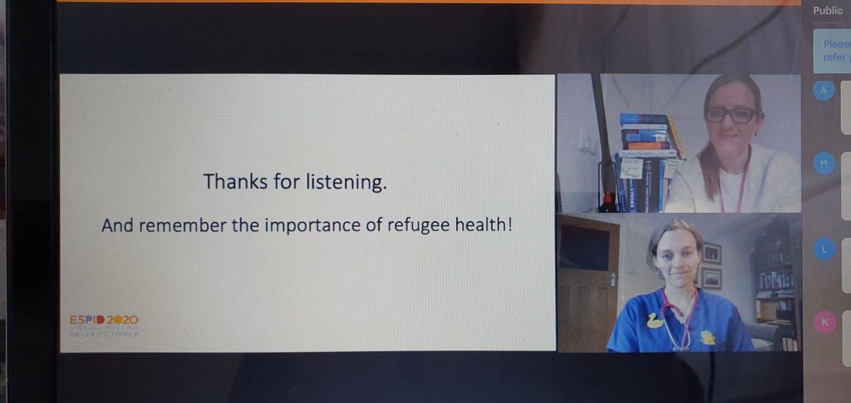 AnechkaMD's tweet photo. Amazing job ladies!!! Hat is off to you both!
@AnnaStanzelova and Nicola Smith!
Great way to get out that information that most of us don't know is there.
#YEdebate #ESPID2020 @ESPIDsociety #refugeehealth https://t.co/I8Bxq5o0mR