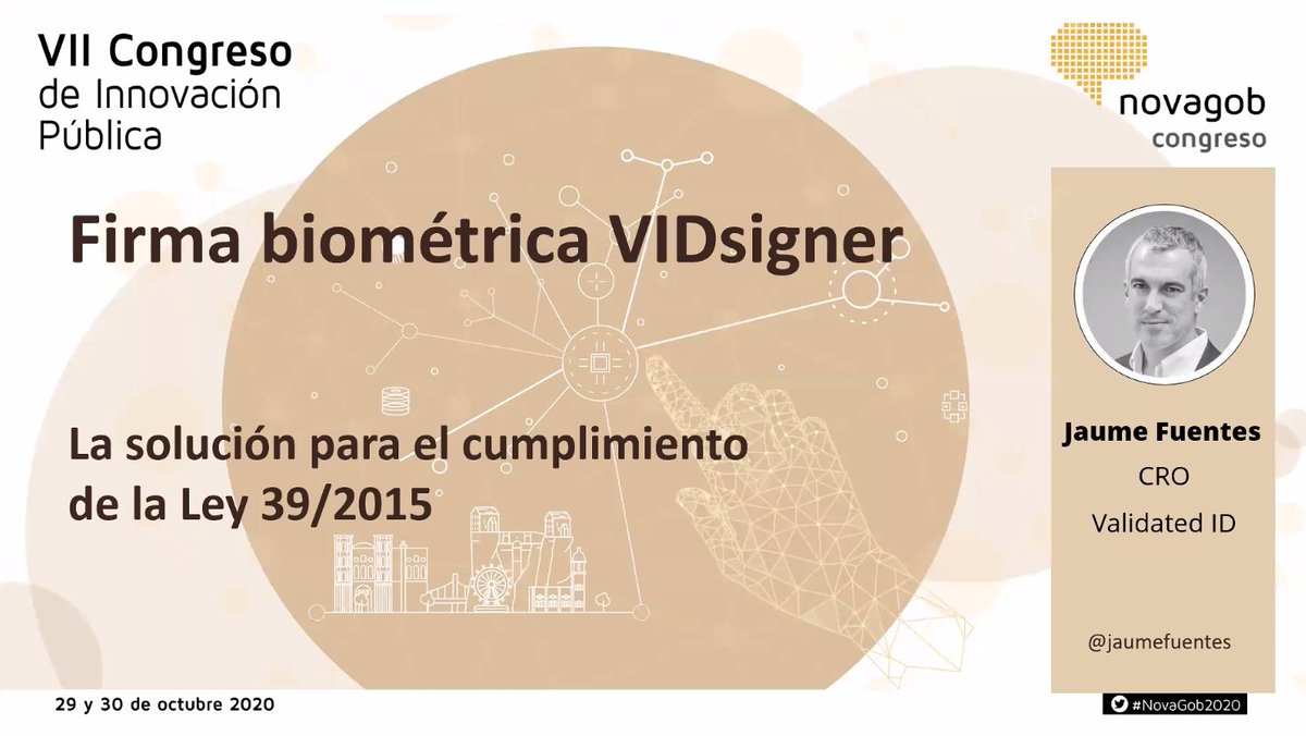 novagob's tweet photo. #Novagob2020
Es el turno de @jaumefuentes de @ValidatedID y de la #adminsitracióneléctronica con la ponencia en #Desafíosen10
"Firma digital de #VIDsigner para la administración 100% digital"
Hablará sobre el reto de la eliminación del papel en sus relaciones con el ciudadano https://t.co/b6T3XJvXCo