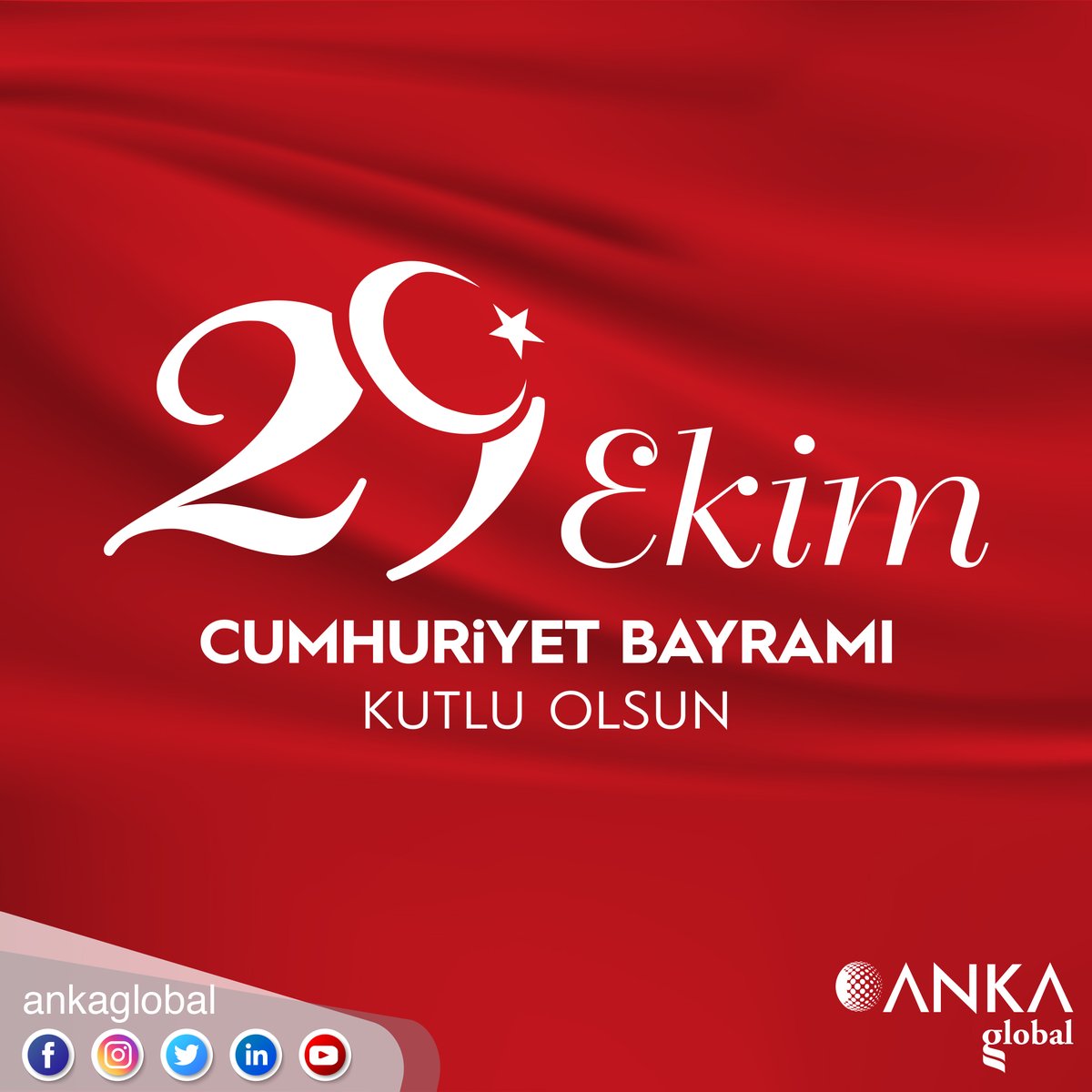 ankaglobal's tweet photo. 29 Ekim Cumhuriyet Bayramımız Kutlu Olsun, Şanlı Milletimizin İstiklal Güneşi İlelebet Bizlere ve Bu Vatanın Dostlarına Huzur; Vatan Hainlerine ve Düşmanlarımıza Korku Salsın. Başta Büyük Önder Mustafa Kemal ATATÜRK ve Silah Arkadaşları Olmak Üzere Tüm Şehitlerimize Selam Olsun. https://t.co/JJbzv72BZD