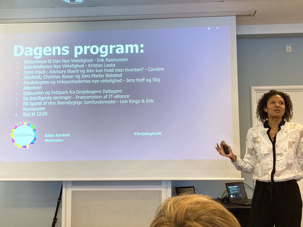 RavnP's tweet photo. Den nye virkelighed. Spændende, rettidigt og super ambitiøst initiativ fra Erik Rasmussen og @Sustainia. Kick-off hos IDA med start på projekt #DrejebogforDK - genveje til acceleret bæredygtig omstilling. #Verdensmål #VerdensmålenesÅrti https://t.co/3TC45CNQ75