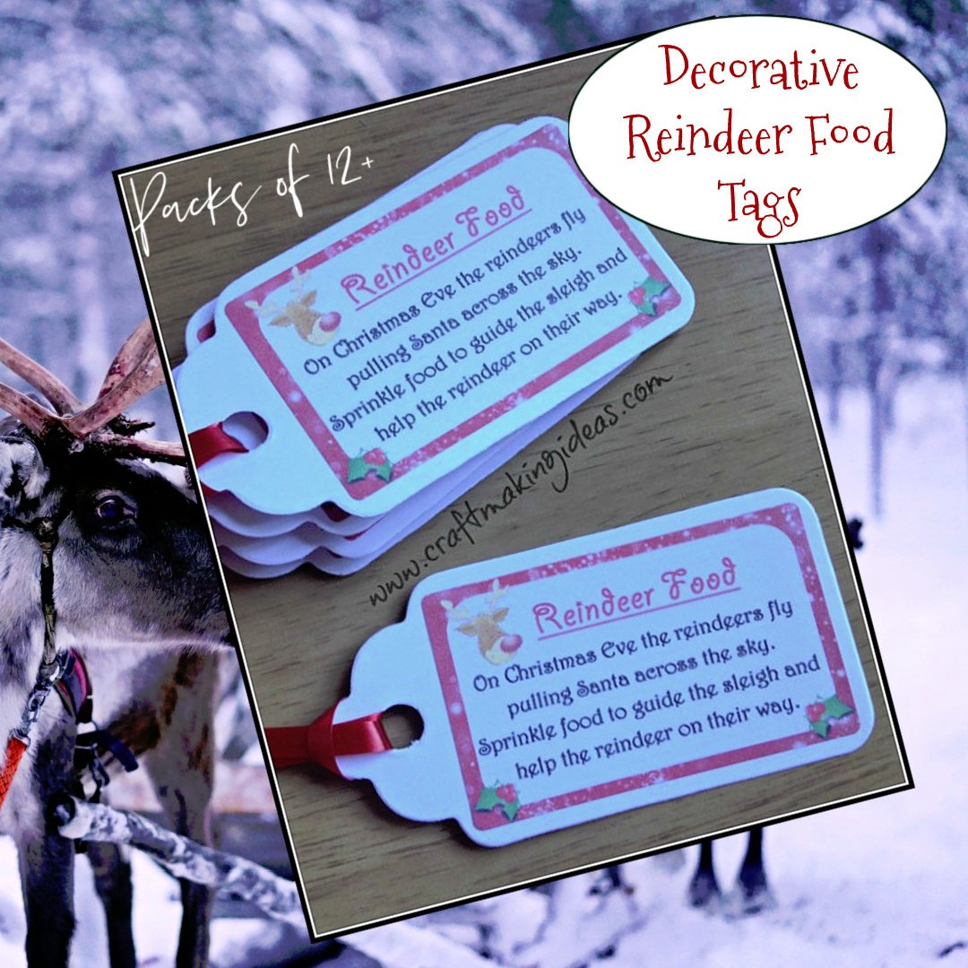 CraftMakingIdea's tweet image. Christmas Reindeer Food tags - various styles &amp;amp; colours available. From packs of 12 up to 200!  Just add a bag of food. Great fundraising activity. Visit: craftmakingideas.com/product-tag/re…
#reindeerfood #christmas #christmastags