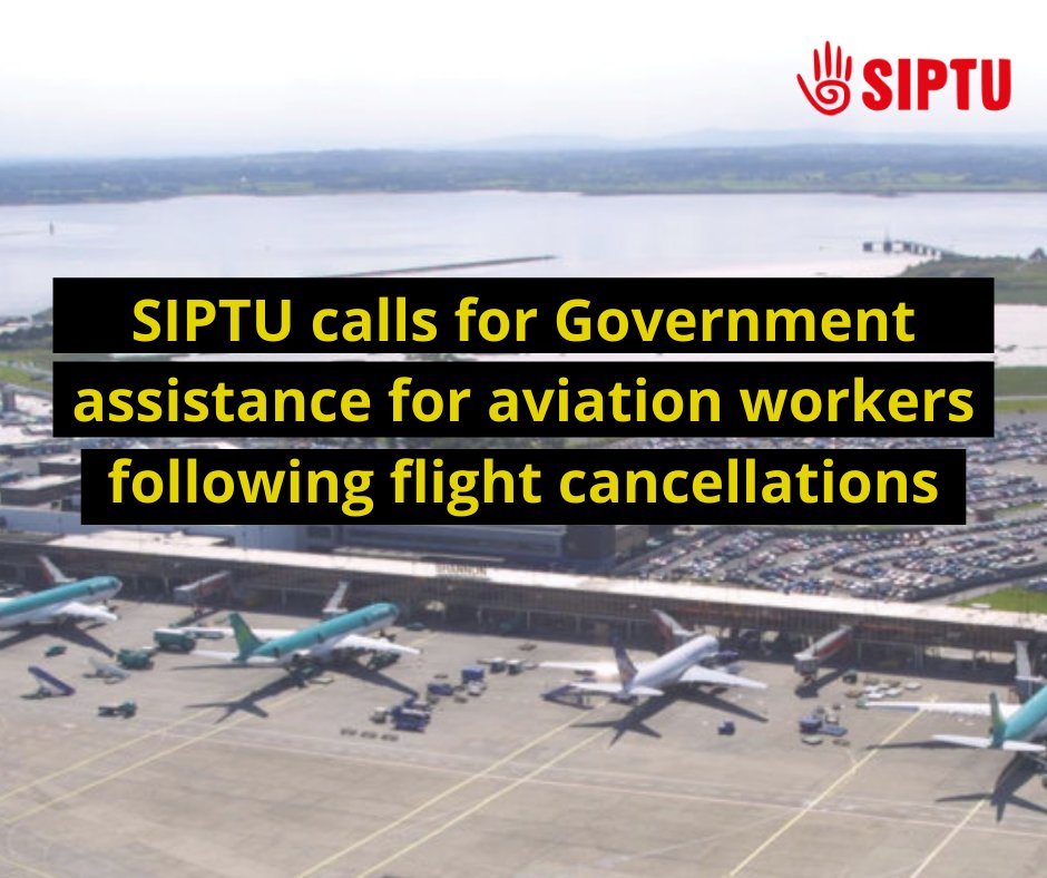 SIPTU's tweet photo. SIPTU representatives have called on Gov to provide immediate assistance to aviation workers in regional airports following the announcement by Ryanair, that it intends to cancel all flights from Cork, Shannon, Knock airports for 4 weeks during November.

https://t.co/gQcbFl8tJw https://t.co/N04vp6J3k7