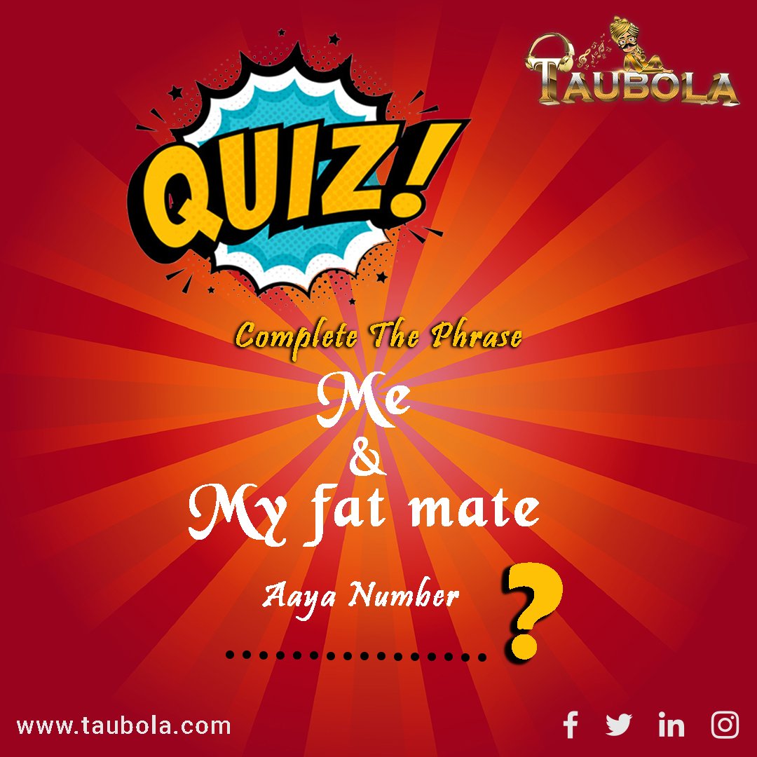 taubolagame's tweet photo. Complete the phrase
Me &amp; My fat mate
Aaya Number.....?

#tambola #tambolatickets #kittyparty #fun #housie #bingo #kittypartygames #games #ladieskitty #indoorgames #partystuff #kittypartytheme #food #partygames #themekitty #tambolanight #tambolagames #themetambola https://t.co/t61AXiRo9t