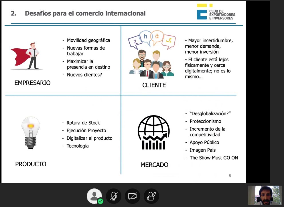 ClubExportadore's tweet photo. 📣 Retomamos el ciclo de conferencias sobre #internacionalización, con la @Nebrija.
👥 Representantes de @satec_es y #Globaltec hablan de los desafíos actuales del #comercio internacional, con un enfoque práctico. https://t.co/hcNxf8J5HI