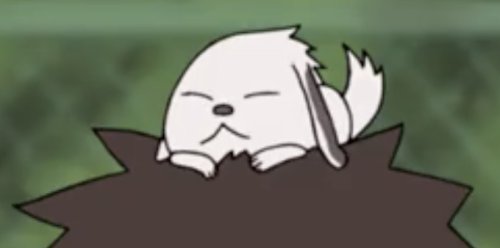 A perfect timing  ! 

The tail keep going. He is super happy !

"  a h o  ! "