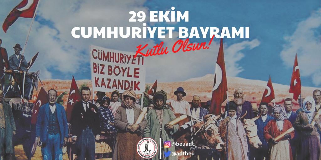 adtbeu's tweet photo. Ulu Önder Gazi Mustafa Kemal Atatürk’ün en büyük mirası, özgürlüğümüzün ve bağımsızlığımızın teminatı, ebedi Cumhuriyetimiz 97 yaşında. 
29 Ekim Cumhuriyet Bayramımız Kutlu Olsun! https://t.co/0E3J0szAQU