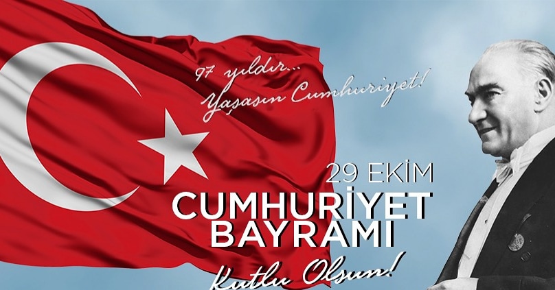 Türkiye Cumhuriyetimizin 97. kuruluşu yıl dönümü kutlu olsun ilelebet payidar olsun.

#29EkimCumhuriyetBayramı