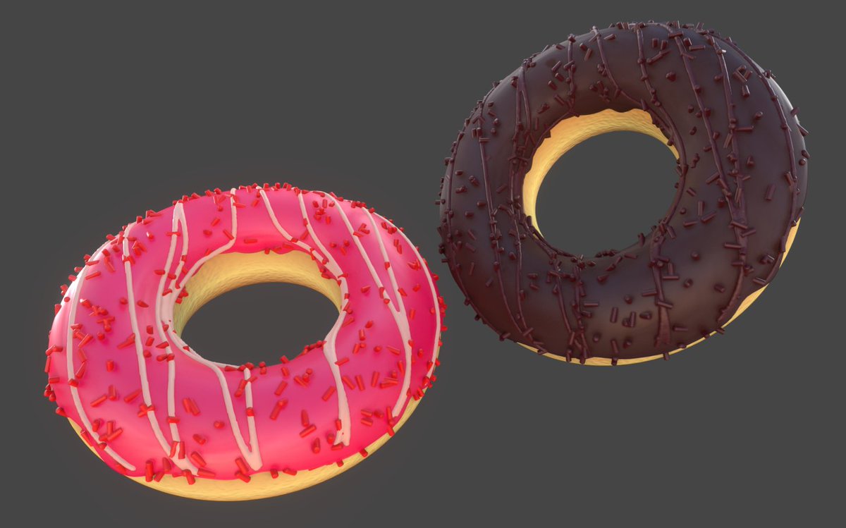 Klecris's tweet photo. #Blender3d #modeling #donut https://t.co/LUcWoQzofi