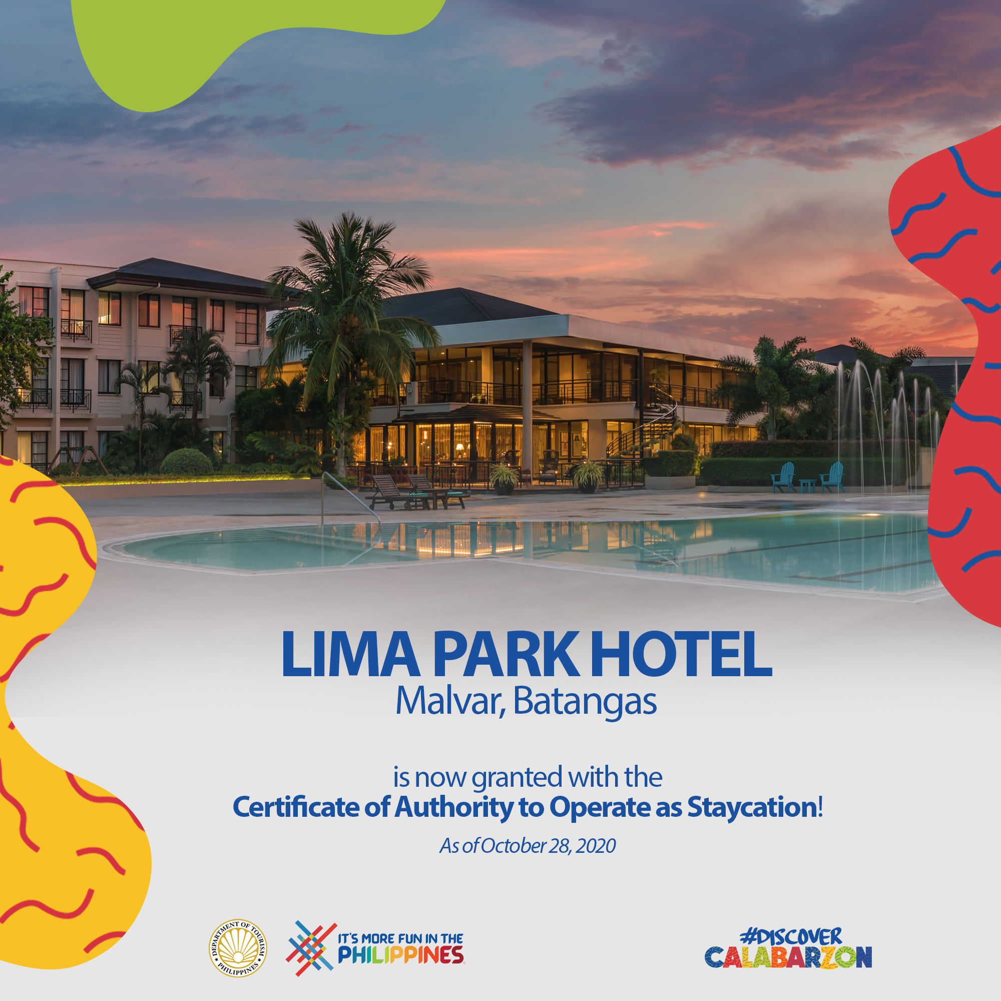 Philstar Com On Twitter The Lima Park Hotel In Malvar Batangas A Four Star Dot Accredited Hotel Has Been Granted With A Certificate Of Authority To Operate For Staycation Amid The Covid 19 Pandemic Facebook Dot Iv A Https T Co 3bwqtan7sh